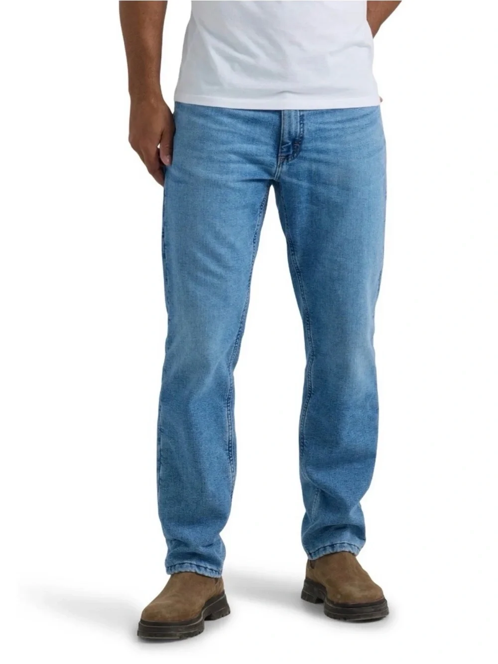 Lee Men’s 34x32 Fleece Lined Straight Leg Jeans NWT Winter Denim